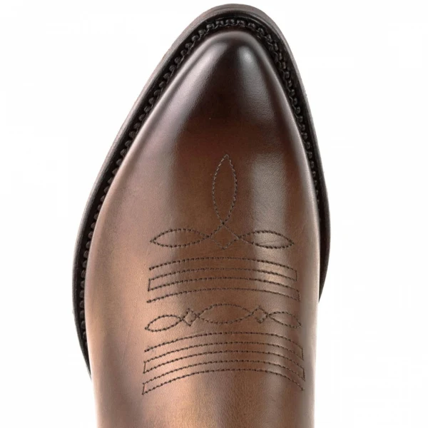 Handgefertigte Damen-Cowboystiefel oder Stiefeletten aus hellbraunem Leder 2374 Texanas