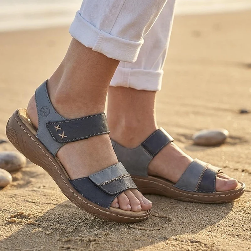 Rieker Dual Adjustable Strap Sandals - RKR43071 / 330 553 - Navy