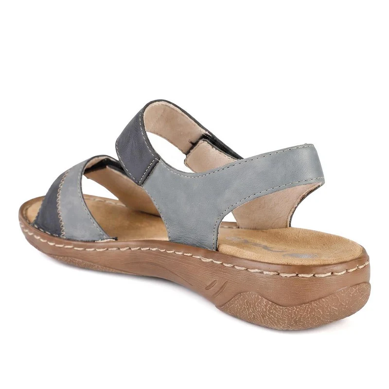 Rieker Dual Adjustable Strap Sandals - RKR43071 / 330 553 - Navy