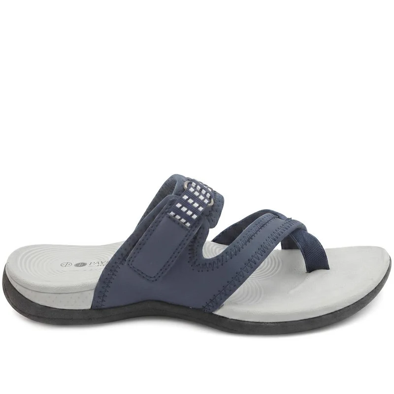 Wide Fit Adjustable Fasten Sandals - BOJIE43022 / 329 322 - Navy