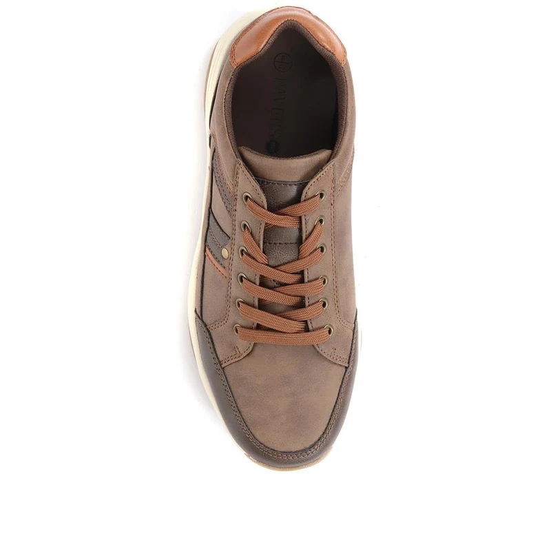 Lace-Up Trainer Shoe - SUNT34007 / 320 327 - Brown