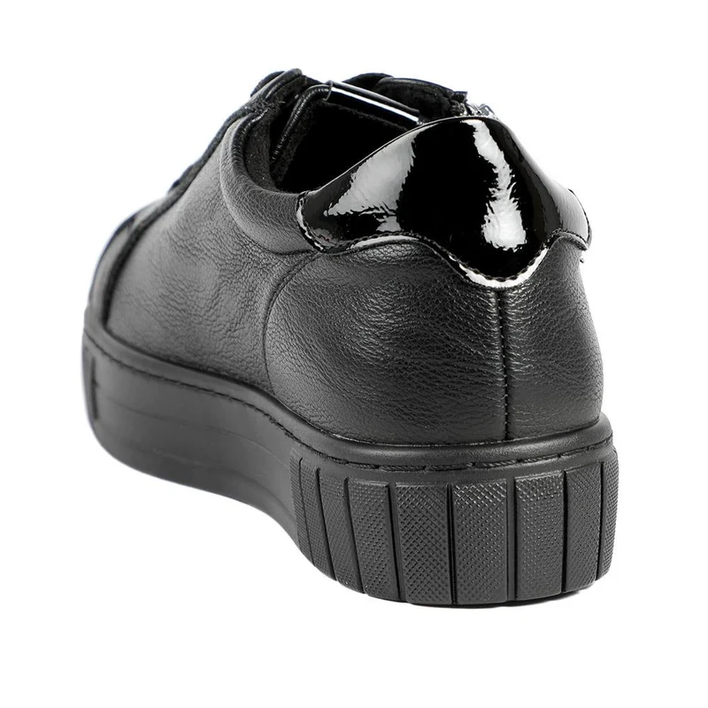 Bellissimo Wide Fit Zip & Lace Trainers - BELWBINS43024 / 328 919 - Black