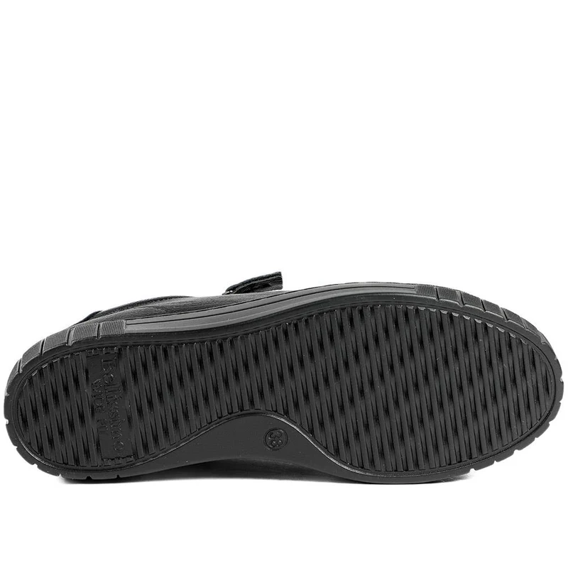 Bellissimo Wide Fit Zip & Lace Trainers - BELWBINS43024 / 328 919 - Black