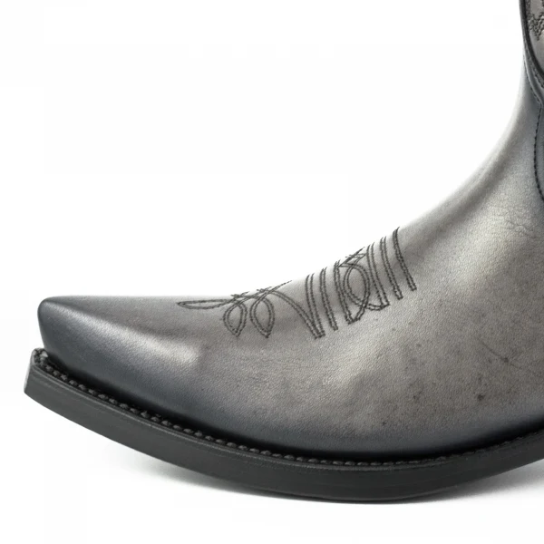 Cowboystiefel für Damen und Herren, handgefertigt aus grauem Leder, 1920, Texaner