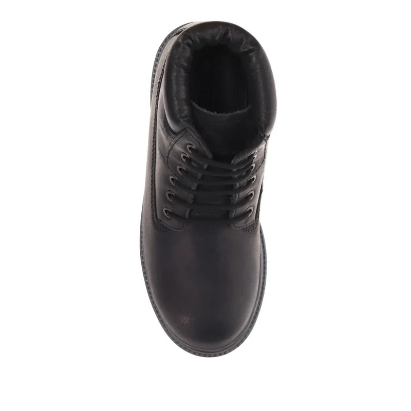 Lace-Up Leather Boots - SHAFI40003 / 326 133 - Black