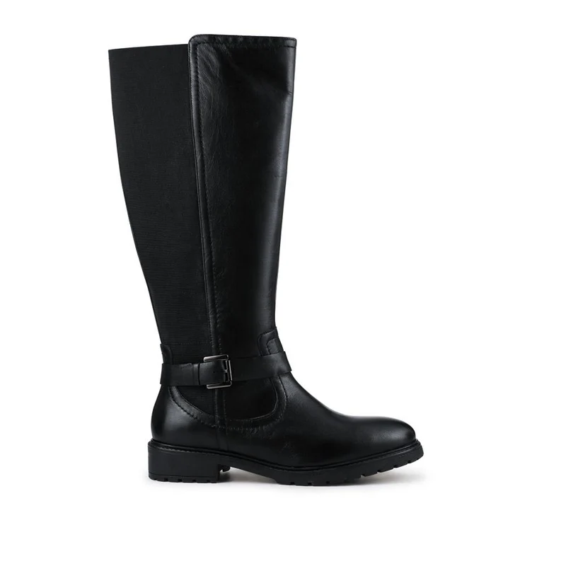 Elastic Fit Zip Up Long Boots - MAGNU42001 / 328 147 - Black