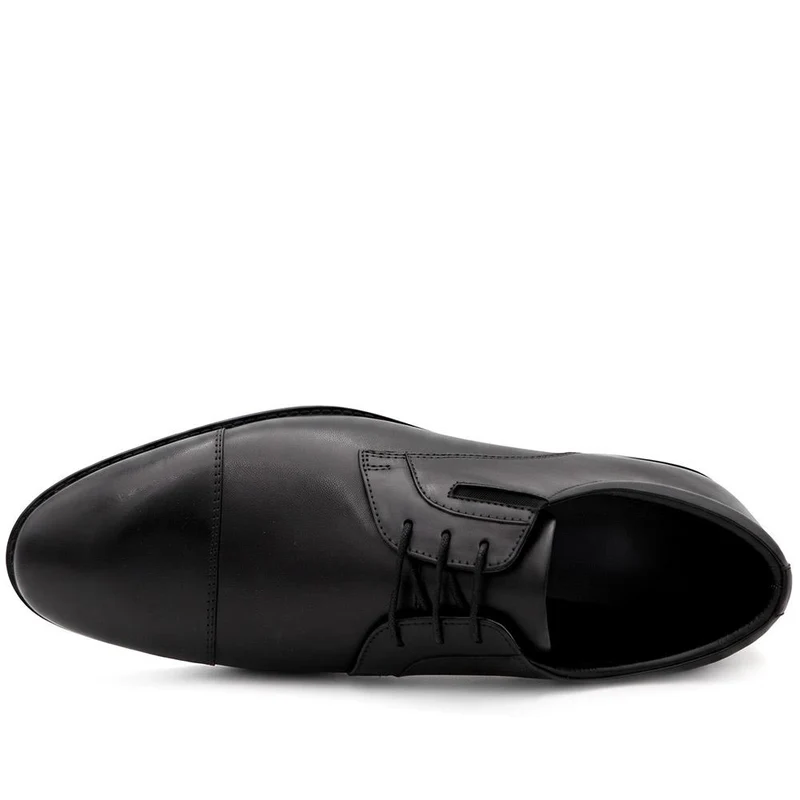 Wide Fit Smart Leather Oxford Shoes - PRFEM44011 / 330 382 - Black