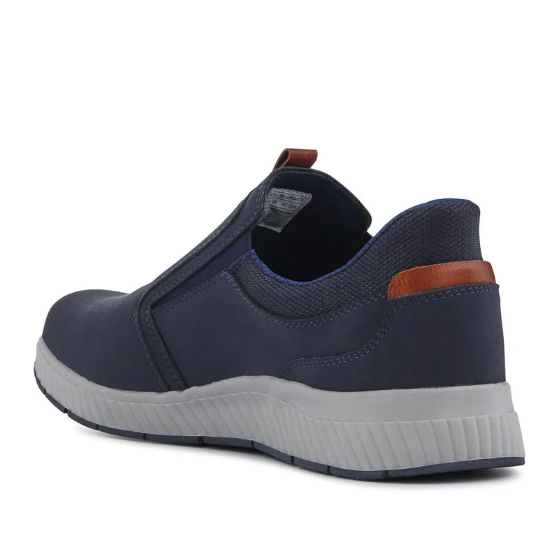 Wide Fit Elasticated Slip-On Shoes - GANG41015 / 327 551 - Navy