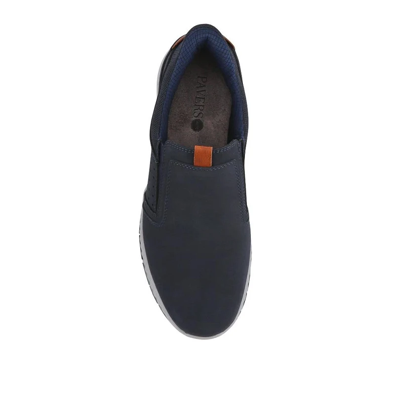 Wide Fit Elasticated Slip-On Shoes - GANG41015 / 327 551 - Navy