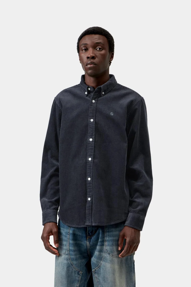 Carhartt WIP Madison Cordhemd für Herren | Dunkelblau