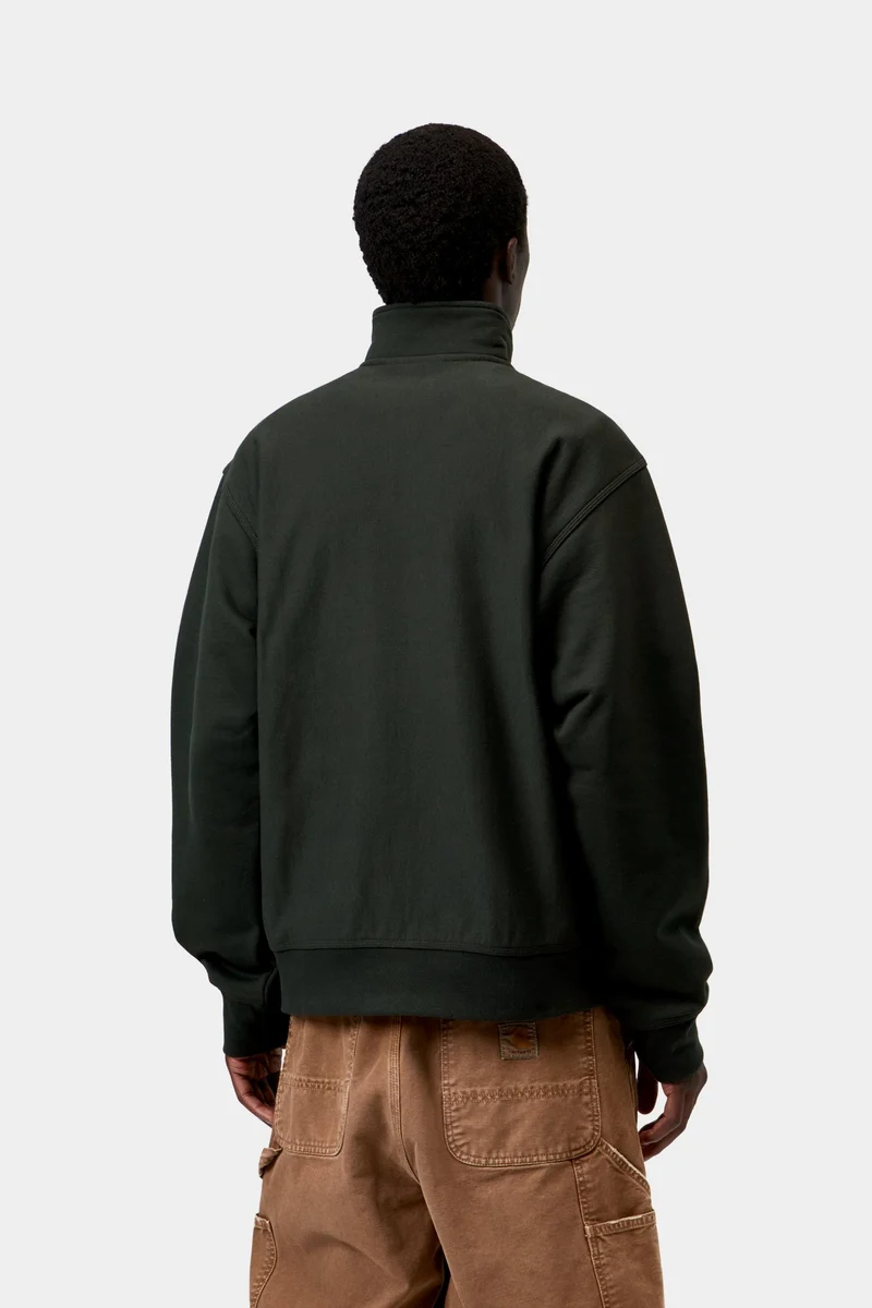 Carhartt WIP Herren Halb-Zip-Reißverschluss American Script Sweatshirt | Raven