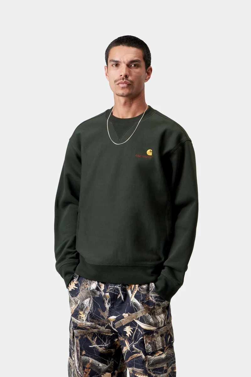 Carhartt WIP Herren American Script Sweatshirt | Raven