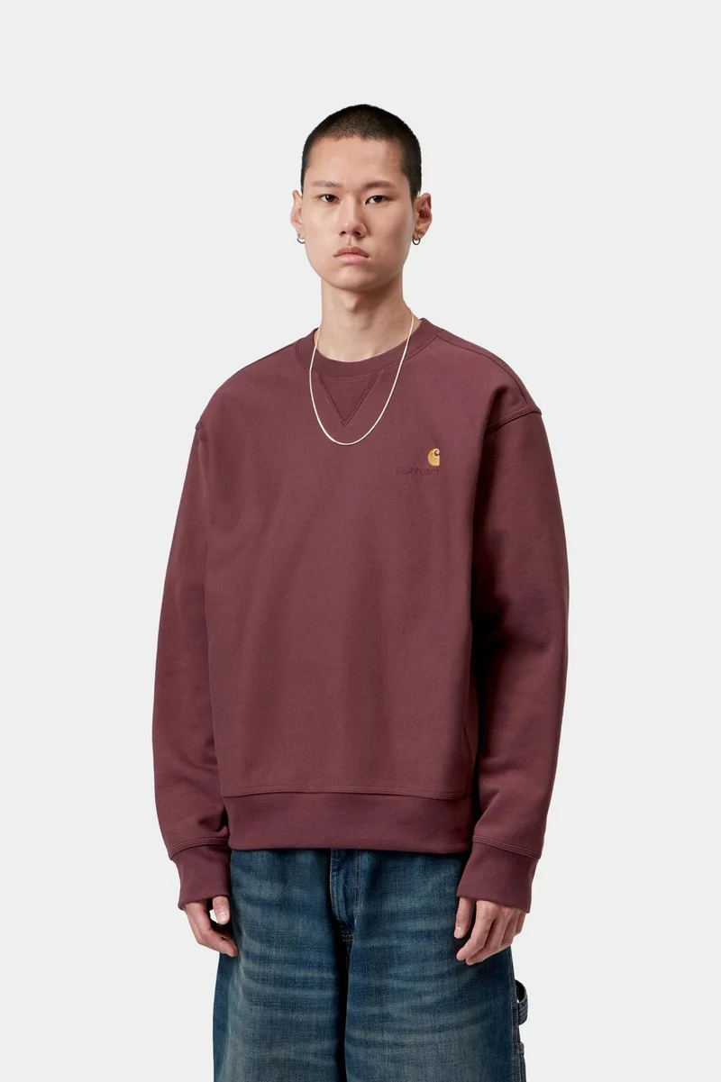 Carhartt WIP Herren American Script Sweatshirt | Amarone