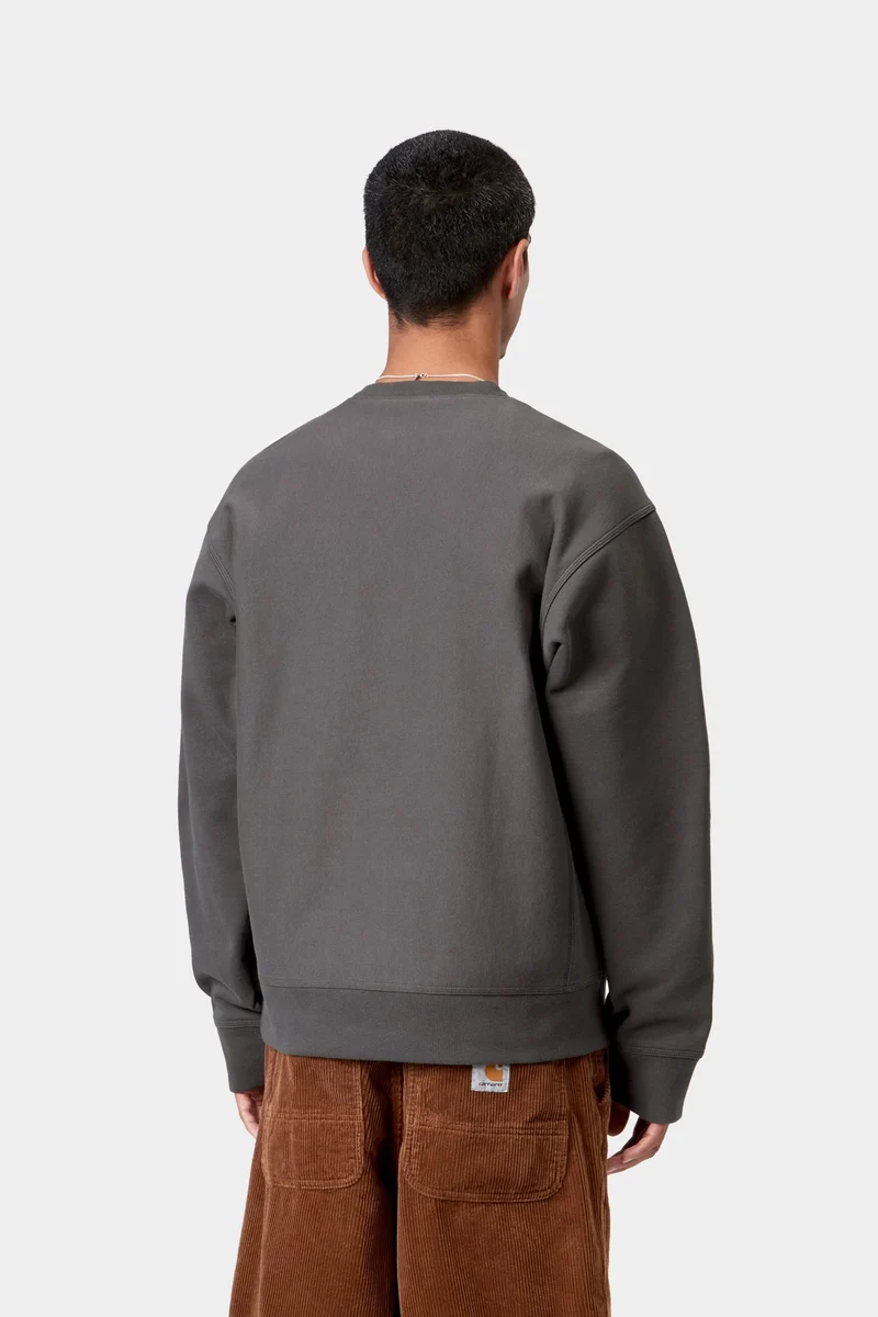 Carhartt WIP Herren American Script Sweatshirt | Graphit