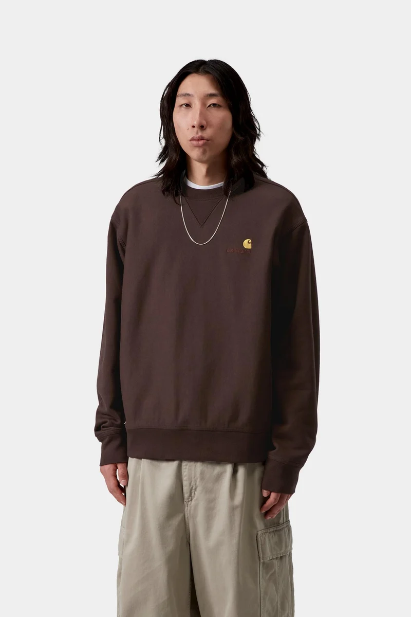 Carhartt WIP Herren American Script Sweatshirt | Palisander