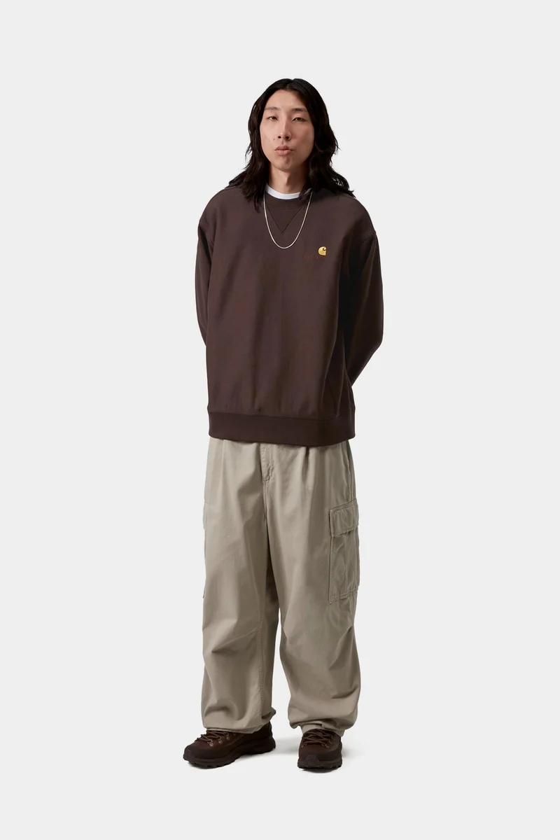 Carhartt WIP Herren American Script Sweatshirt | Palisander