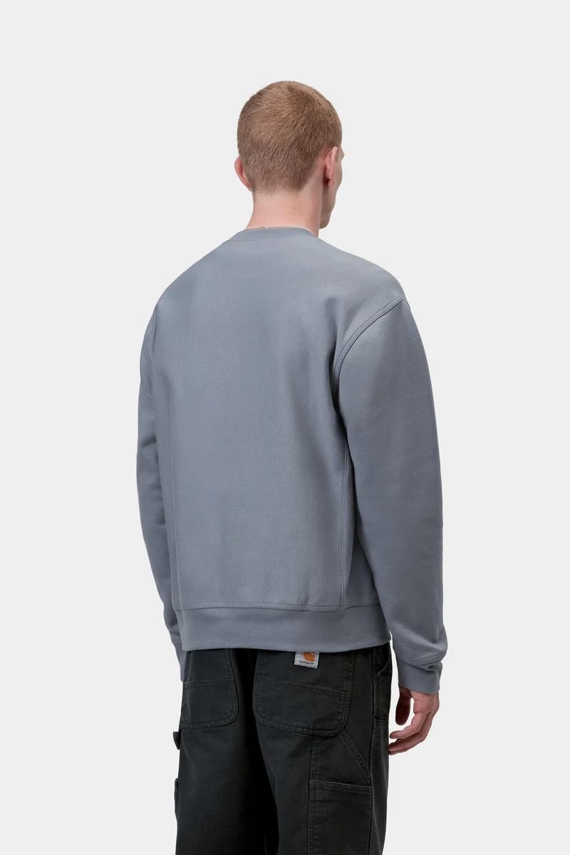 Carhartt WIP Herren American Script Sweatshirt | Schattiges Blau