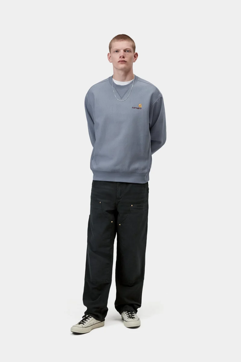Carhartt WIP Herren American Script Sweatshirt | Schattiges Blau