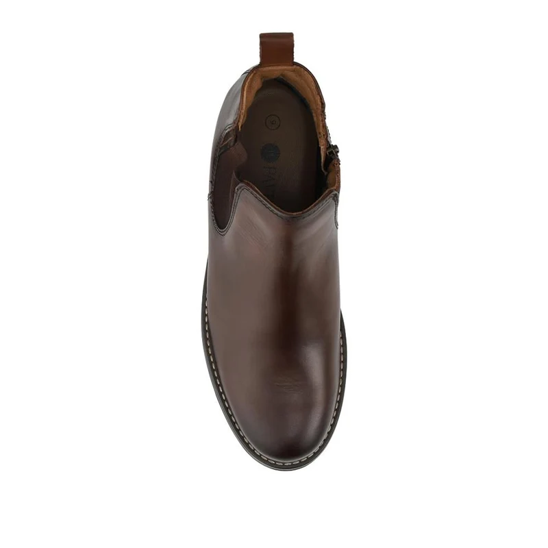 Wide Fit Premium Leather Chelsea Boots - FBFOO42007 / 327 999 - Brown