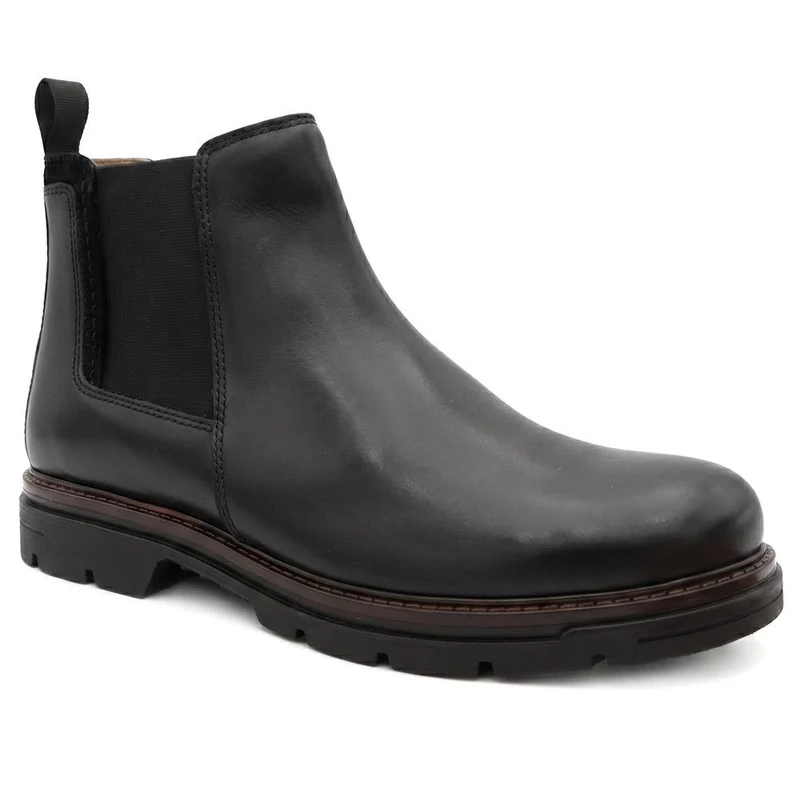 Wide Fit Leather Slip On Boots W/ Inside Zip - FBFOO44001 / 329 737