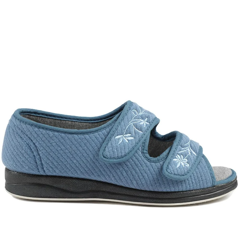 Extra-Wide Fit Slippers - AVIANNA / 323 507 - Denim