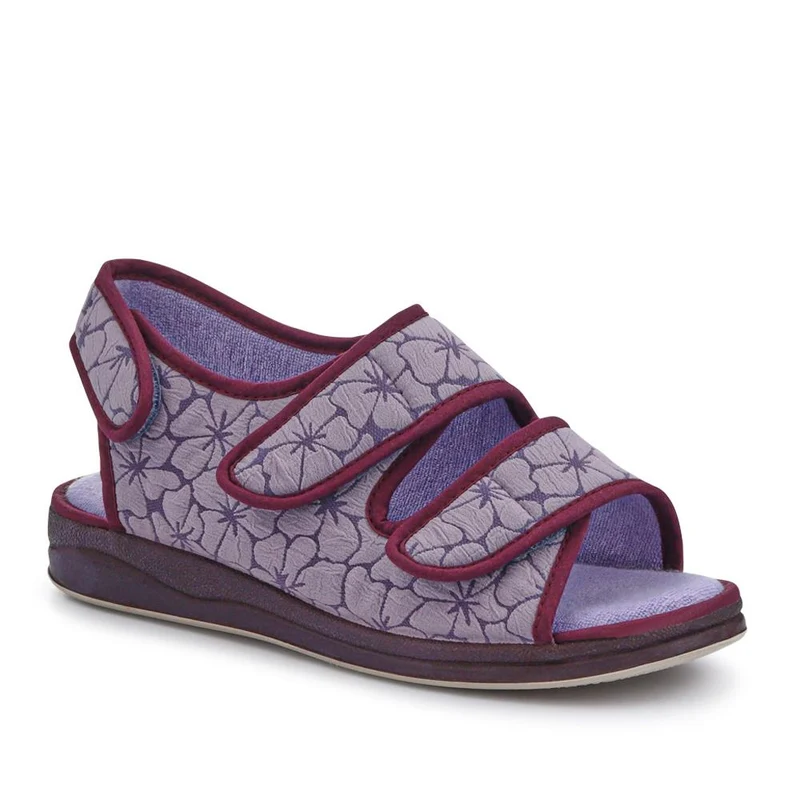 Extra-Wide Water-Resistant Slippers - REETA / 327 508 - Purple