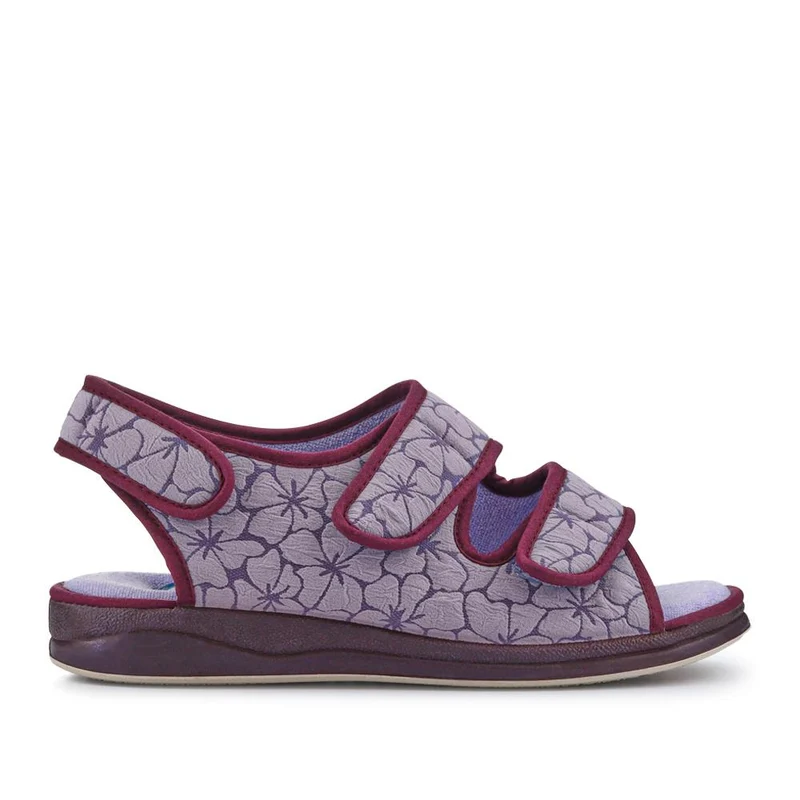 Extra-Wide Water-Resistant Slippers - REETA / 327 508 - Purple