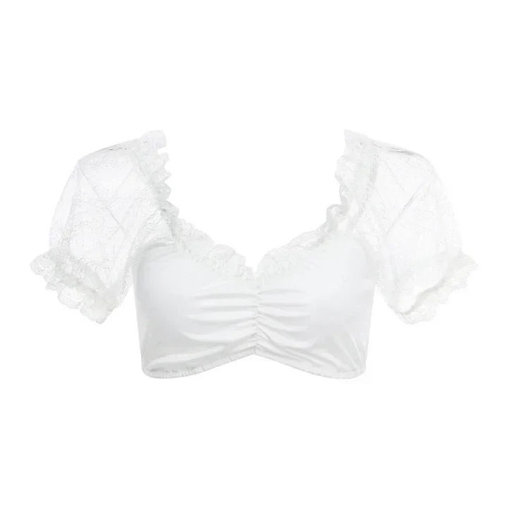 Dirndlbluse mit Spitze - Lena