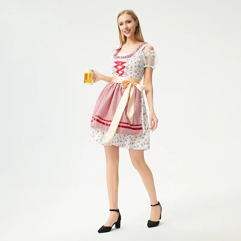 Damen Kurzes Oktoberfest Dirndl Kleid - Amy