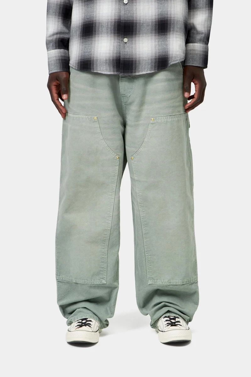 Carhartt WIP Herren OG Double Knee Hose | Schattiges Grün Destroy Wash