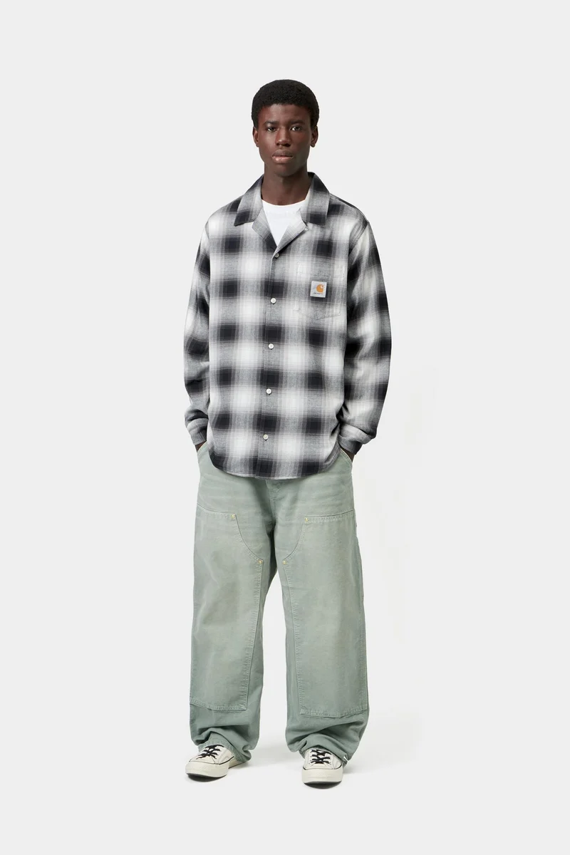 Carhartt WIP Herren OG Double Knee Hose | Schattiges Grün Destroy Wash