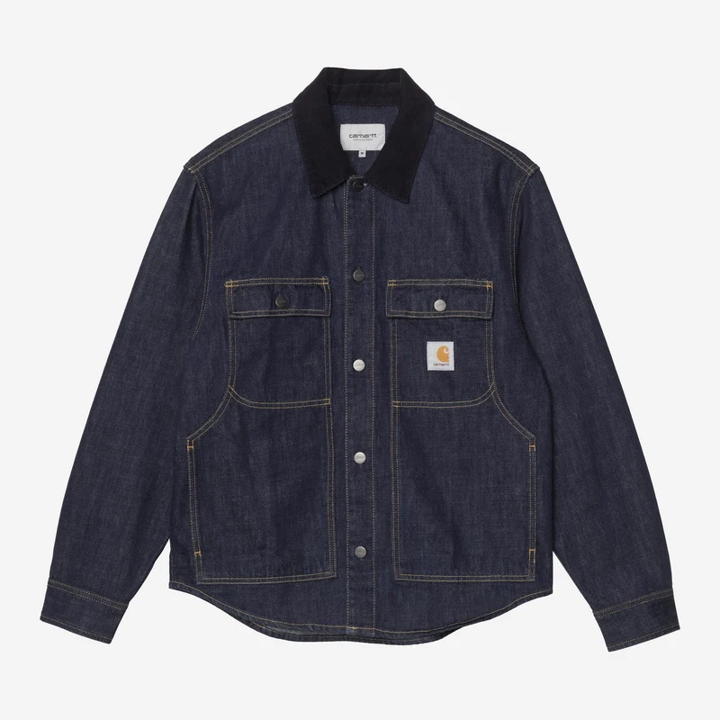 Carhartt WIP Oakland Hemdjacke für Herren | Blau-Dunkelblau-Waschung