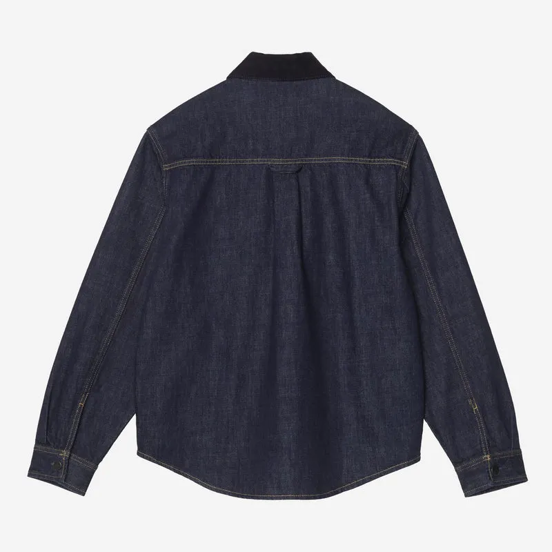 Carhartt WIP Oakland Hemdjacke für Herren | Blau-Dunkelblau-Waschung