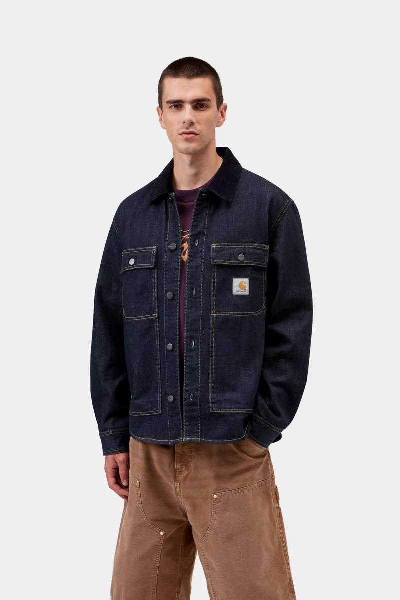 Carhartt WIP Oakland Hemdjacke für Herren | Blau-Dunkelblau-Waschung