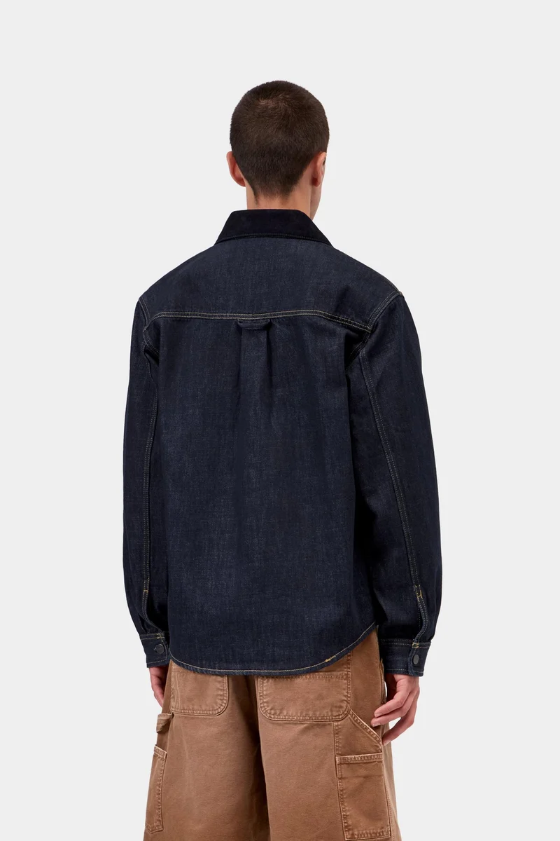 Carhartt WIP Oakland Hemdjacke für Herren | Blau-Dunkelblau-Waschung
