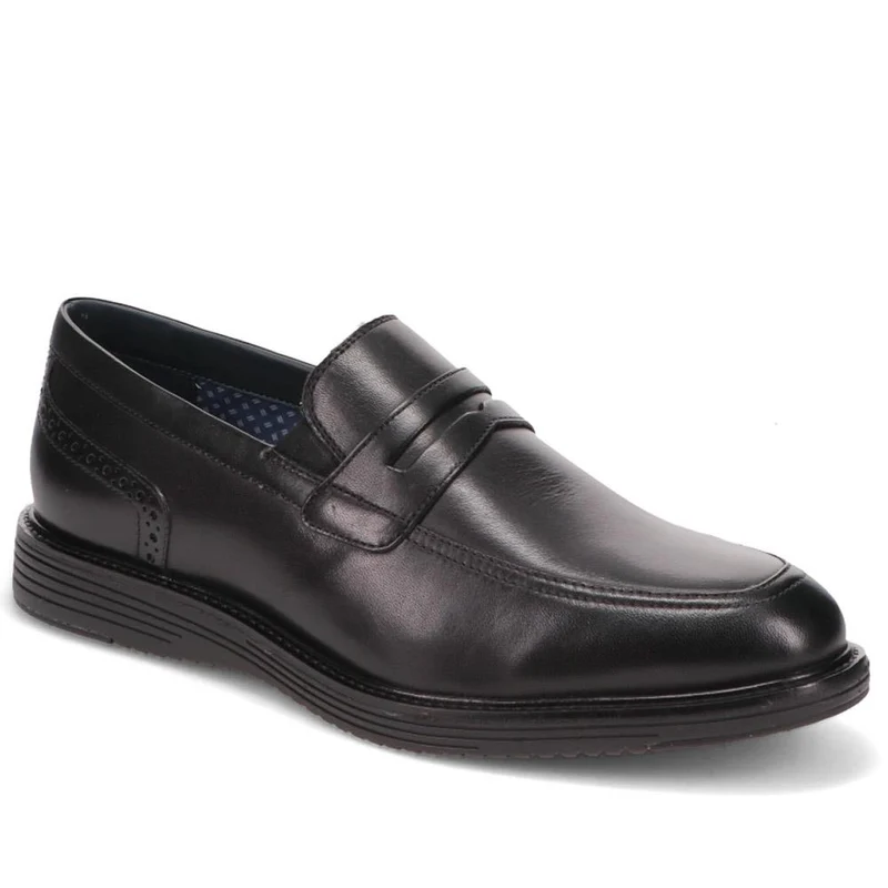 Leather Penny Slip-On Shoes - PERFO40009 / 326 144 - Black