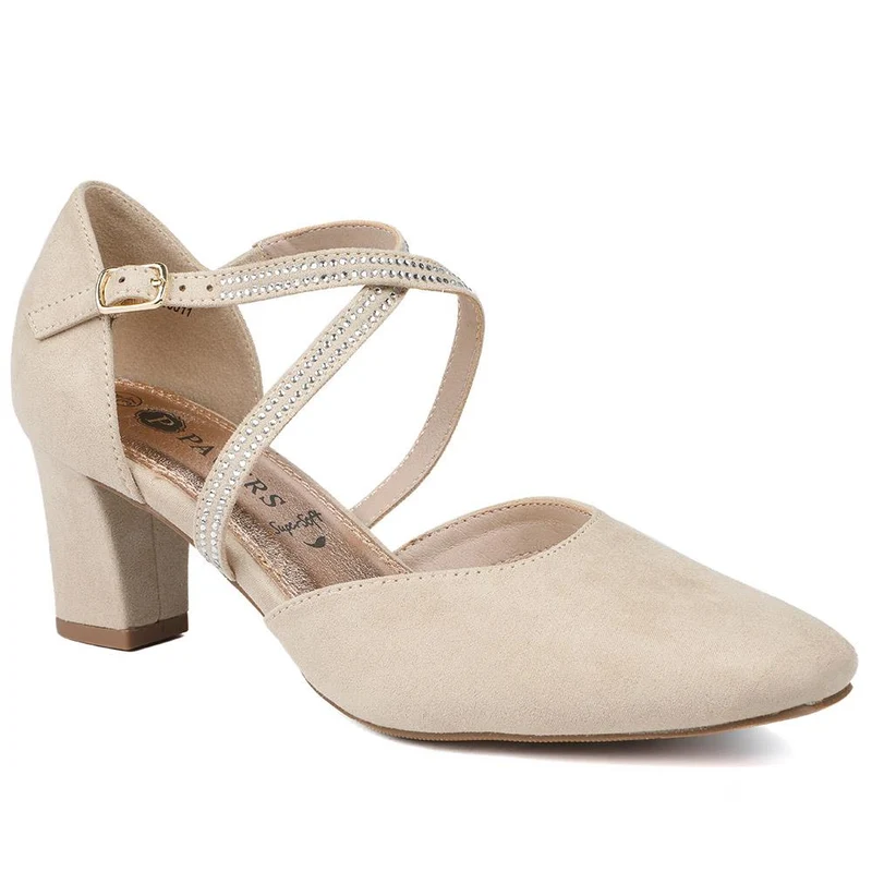 Closed-Toe Block Heels - PLAN40011 / 326 163 - Beige