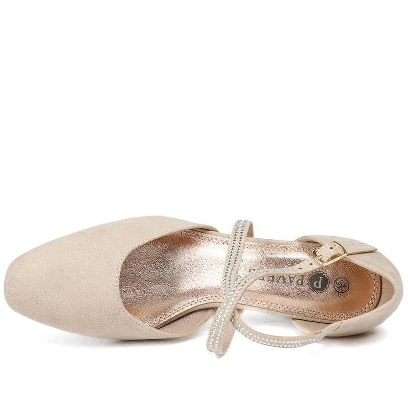 Closed-Toe Block Heels - PLAN40011 / 326 163 - Beige