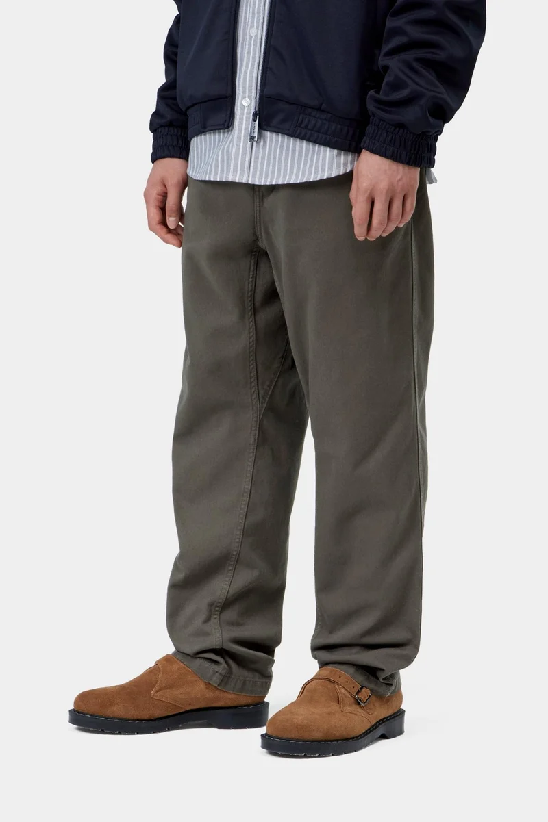 Carhartt WIP Herren Flint Moraga Twill Hose | Schungit-Stückgefärbt