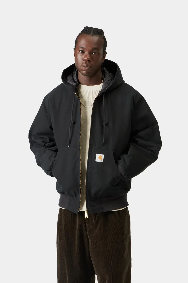 Carhartt WIP Herren OG Active Jacke | Black Stone Canvas