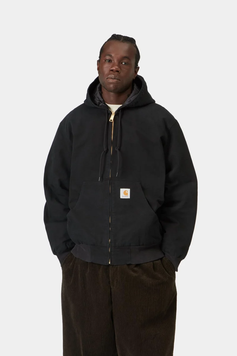 Carhartt WIP Herren OG Active Jacke | Black Stone Canvas