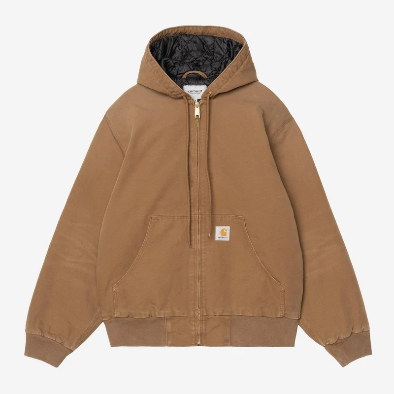 Carhartt WIP Herren OG Active Jacke | WIP Hamilton Brown Stone Canvas