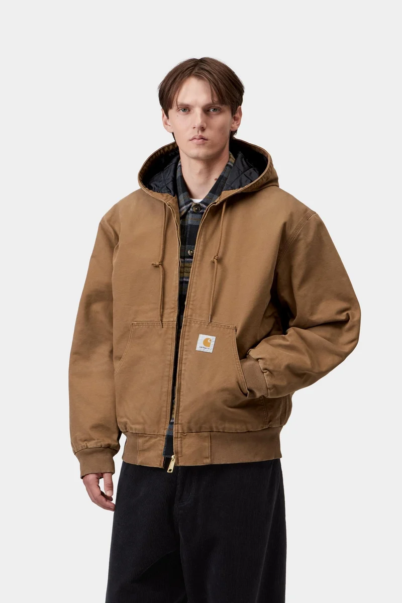 Carhartt WIP Herren OG Active Jacke | WIP Hamilton Brown Stone Canvas