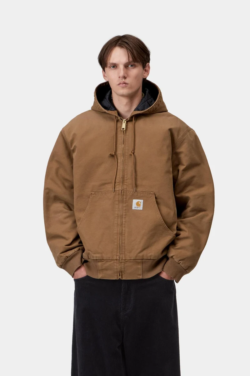 Carhartt WIP Herren OG Active Jacke | WIP Hamilton Brown Stone Canvas