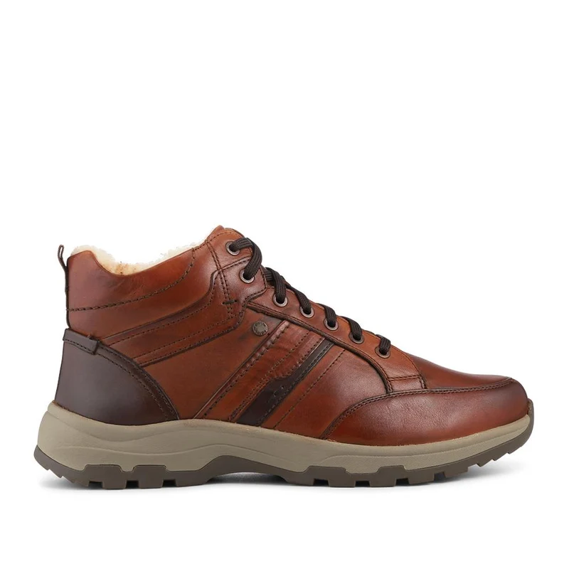 EasyFit Extra Wide Warm Lined Walking Boots - JACOB / 328 143 - Cognac