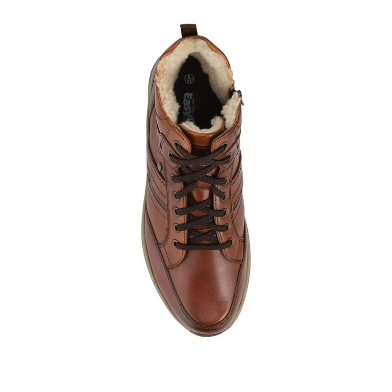 EasyFit Extra Wide Warm Lined Walking Boots - JACOB / 328 143 - Cognac