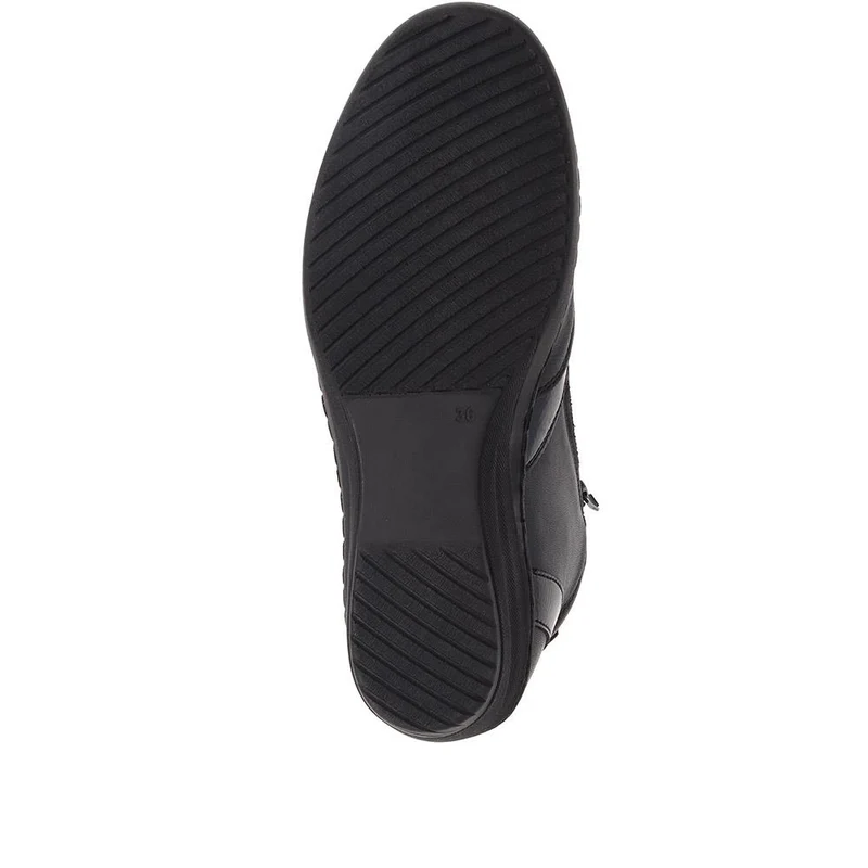 Leather Ankle Boots - LUCK34003 / 321 843 - Black-Black Patent