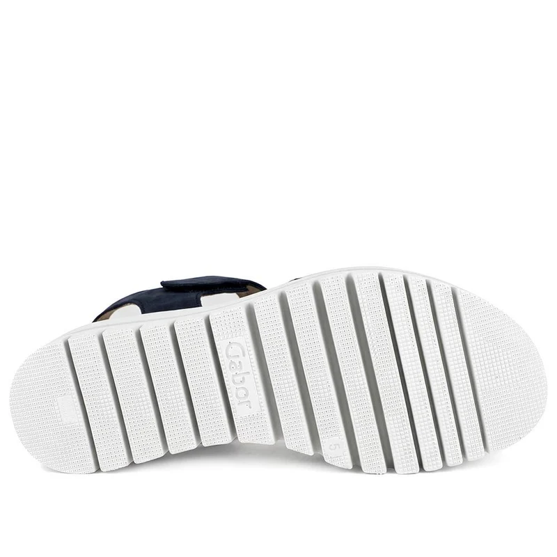 Gabor Triple Adjustable Strap Wedge Sandals - GABC43509 / 330 407 - Navy Multi