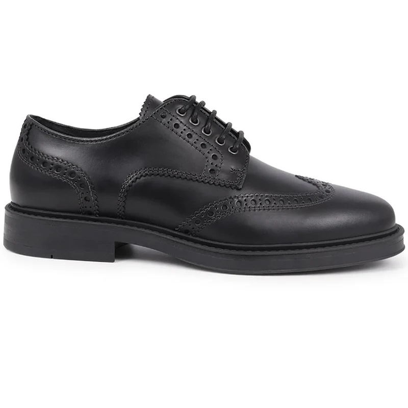 Kilmarnock Leather Lace-Up Shoes - KILMARNOCK / 325 899 - Black