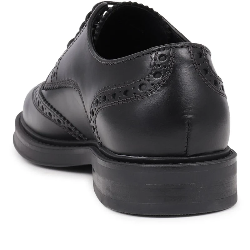Kilmarnock Leather Lace-Up Shoes - KILMARNOCK / 325 899 - Black